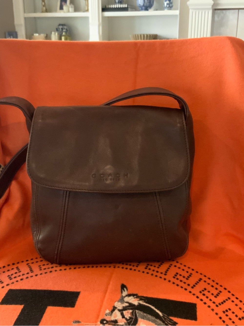 Coach Lexington  Dark Brown Leather Crossbody Bag